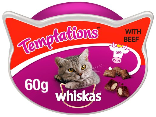 WHISKAS CAT TEMPTAION 60gm - BEEF