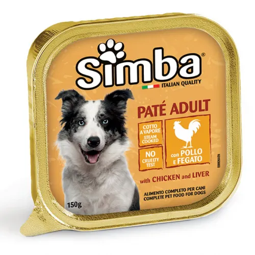 מעדן סימבה לכלב בטעם עוף וכבד 300 גרם -SIMBA CHICKEN LIVER 300G PATE