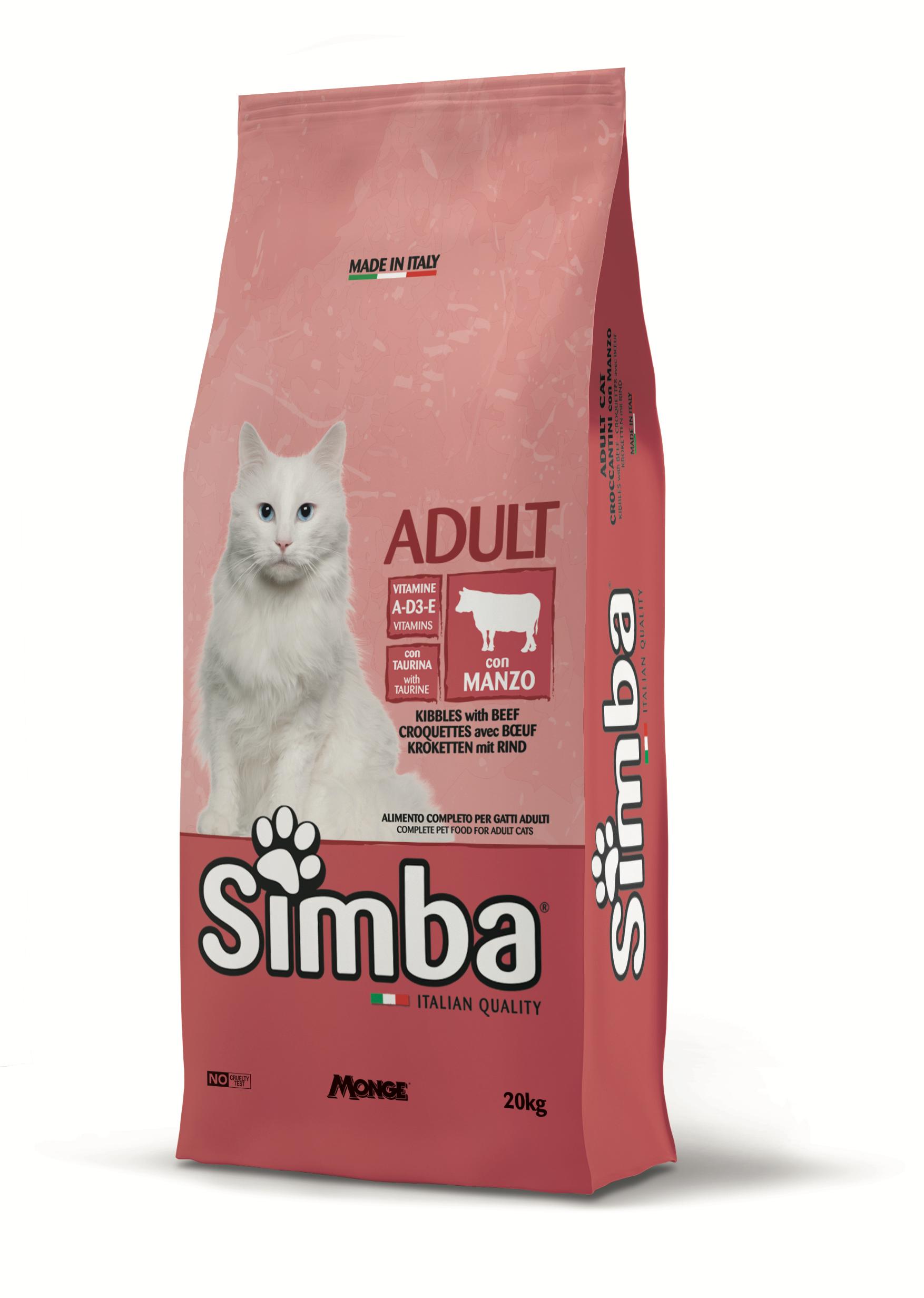 Simba for cats 20kg in beef