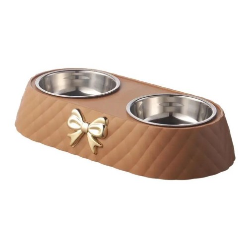 tainless Steel Pet Bowl Neck protector cat and dog double bowl feeder Cat Bowl